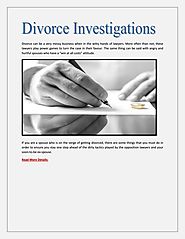 Divorce investigations