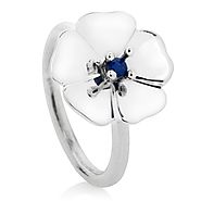 COTSWOLDS RING, ROUND BLUE SAPPHIRE 3MM - The Jewellery Hub online store for women's fashion jewellery