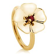 COTSWOLDS RING, ROUND RUBY 3MM - The Jewellery Hub online store for women's fashion jewellery