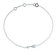 Single Arrow Bracelet made in Rhodium plated Silver.