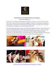 world famous wedding planner in udaipur. - PdfSR.com