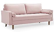 Modway EEI-3764-PNK Valour Performance Velvet Sofa, Pink