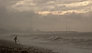 Here is a picture of the waves during a hurricane.