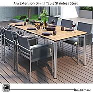 Ara Extension Dining Table – Stainless Steel