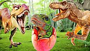 Dinosaurs Fighting Movies | Surprise Eggs Rhymes | Dinosaurs Videos |Dinosaurs Cartoons For Children