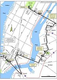 Fun on Foot NYC Five Bridges Run Map for Runners and Walkers