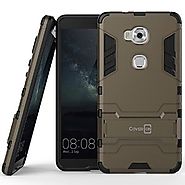 Honor 5X Phone Case, CoverON® [Shadow Armor Series] Hard Slim Hybrid Kickstand Phone Cover Case for Huawei Honor 5X /...