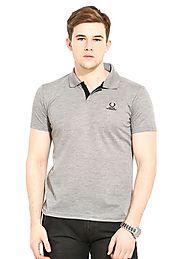 Duke Men's Cotton Polo T-Shirt - Grey