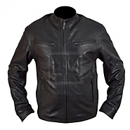 Fast And The Furious 6 - Fast 6 - Dominic Toretto Vin Diesel - Black Genuine Cowhide Leather Jacket