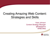 Creating Amazing Web Content: Strategies and Skills
