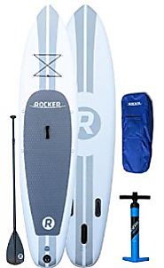 iRocker Paddle Board 11' (6" Thick) Inflatable SUP Package | 2 YR Warranty | #1 in Durability | Triple Layer Military...