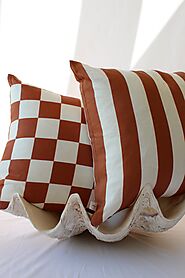 Get 20% OFF – Timeless Brown & White Striped Cushions for a Sophisticated Touch