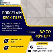 Porcelain pool deck tiles