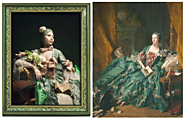 Nicki Minaj as Francois Boucher’s Bildnis der Marquise de Pompadour (1756). Covered in W Magazine (2011)
