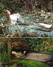 Saoirse Ronan as Sir John Everett Millais’ Ophelia (1851–1852). Covered in Vogue (2011)
