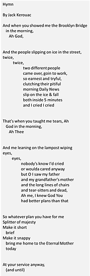 Hymn, By Jack Kerouac