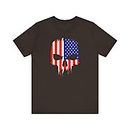 Cool USA Skull Flag Tee Shirt: On Sale! | Whimsy Tee