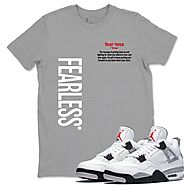 Air Jordan 4 White Cement | Fearless Definition Unisex Shirt | SNRT Sneaker Tees - SNRT Sneaker T-shirts