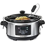 Hamilton Beach Set 'n Forget Programmable Slow Cooker With Temperature Probe, 6-Quart (33969A)