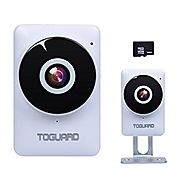 TOGUARD Mini HD Wifi Surveillance Camera Home Baby Monitor Camera with 185° Panorama View Fisheye Lens, Night Vision,...