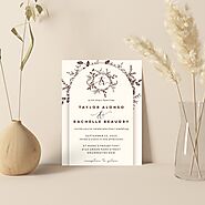 IVORY MATTE WEDDING INVITATION : C-RUSTIC ARCH - IndianWeddingCards