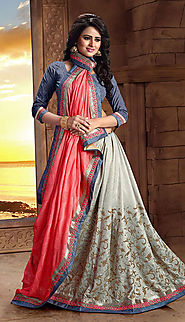 old rose & fawn georgette saree