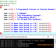 Strupr in C Programming