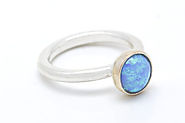blue opal ring