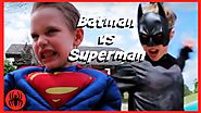 Batman v Superman Superheroes battle in real life movie | SuperHero Kids