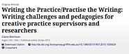 Writing the Practice/Practise the Writing: Writing challenges and pedagogies for creative practice supervisors and re...