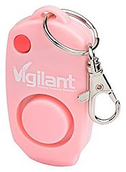 VIGILANT 125DB COMMERCIAL SERIES PERSONAL ALARM WITH KEYCHAIN GRENADE STYLE PIN 