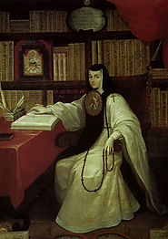 Sor Juana in her library - Picture use