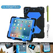 iPad Mini Case, Aceguarder® iPad Mini 3 2 1 Case Kids Proof Waterproof Rainproof Shockproof Silicone Cover for iPad M...