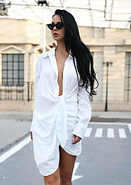 Evelyn Belluci Kendra White Shirt Dress | Whimsical T-Shirts