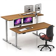 High Rise Height Adjustable Desks | Merge Works