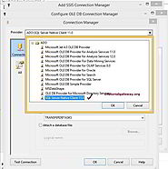 ADO Connection Manager in SSIS 2014