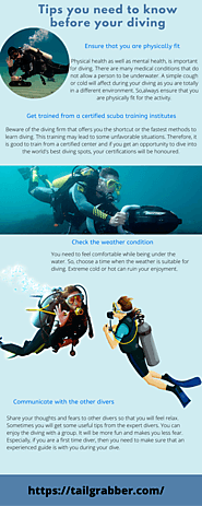 Tips you need to know before your diving