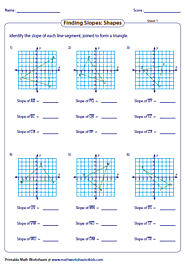 Slopes of Triangles worksheet