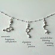 Serotonin Dopamine Acetylcholine Molecule Necklace
