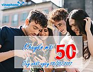 Khuyến mãi 50% giá trị thẻ nạp trả trước Vinaphone ngày 18/1/2017