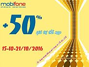 Mobifone khuyến mãi 50% ngày 15 - 21/10 tại các điểm bán lẻ