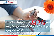 Mobifone khuyến mãi 50% thanh toán trực tuyến ngày 2/12/2016