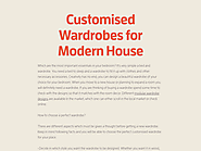 Customised Wardrobes for Modern House