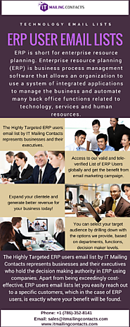 Increase Sales Productivity with Access to ERP User Email List