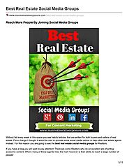 Real Estate Social Media Groups