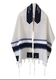 Wool Tallit by Galilee Silks drying flat in shade, demonstrating heat protection for lasting qualityWool Tallit: 5 Ca...