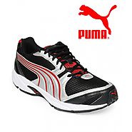 Puma Aquil Ind Black & Cobalt red Running Shoes for Men