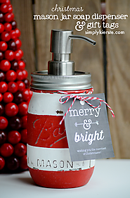 Christmas Mason Jar Soap Dispenser & Gift Jar - Simply Kierste