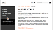 Product Recalls | SGS