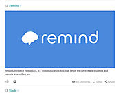 REMIND is a free text messaging app that helps teachers, students, and parents communicate quickly and efficiently.